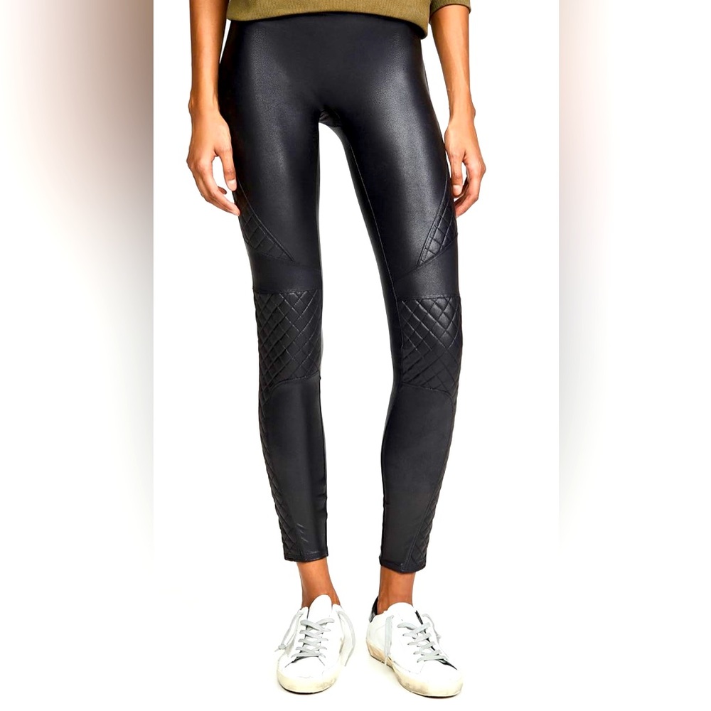 Spanx quilted faux leather leggings never worn size XL